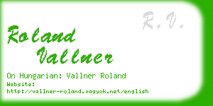 roland vallner business card